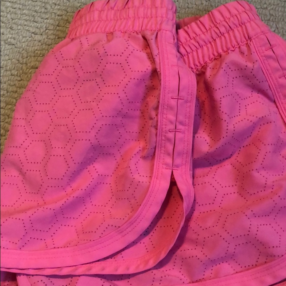 Pink under armour sport shorts